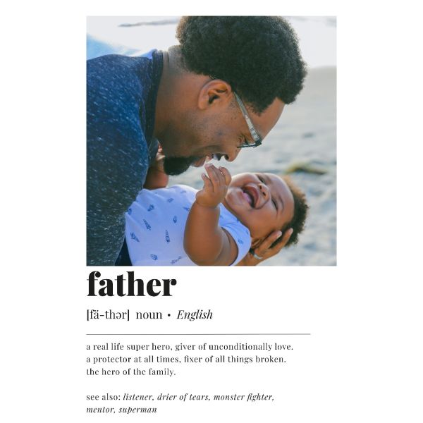 Template Framed Print Father Definition