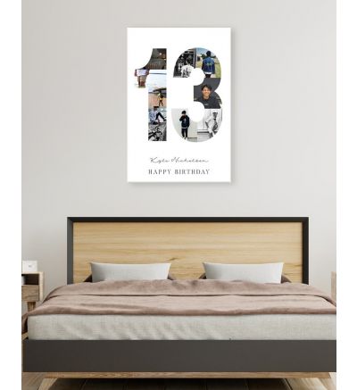 Canvas Print and Stretch Rectangle - 13th Birthday