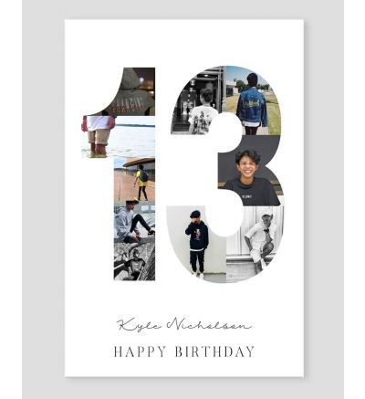 Canvas Print and Stretch Rectangle - 13th Birthday