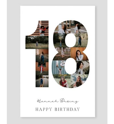 Canvas Print and Stretch Rectangle - 18th Brthday