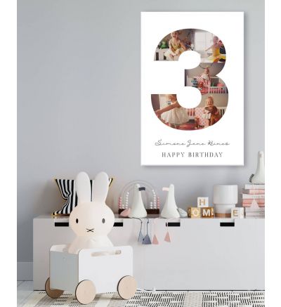 Canvas Print and Stretch Rectangle - 3rd Brthday