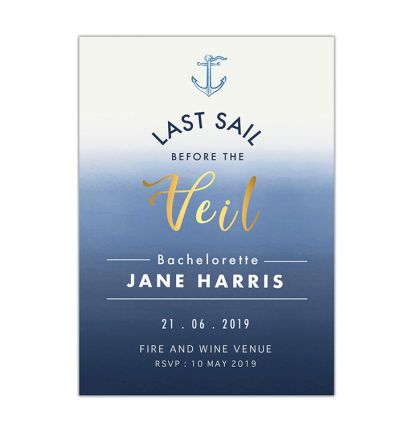 Parties - Bachelorette - Printed Cards - Last Sail
